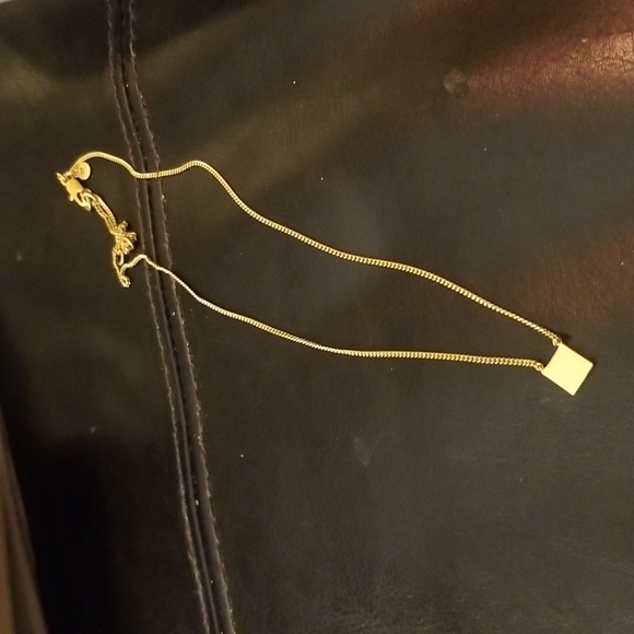 Madewell NWOT simple square necklace with sparkly stone. - Picture 5 of 5